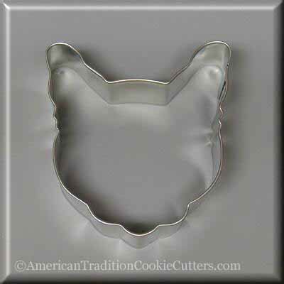 3.5" Cat Head Metal Cookie Cutter NA6027 - image1